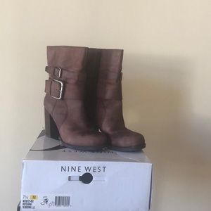 Nine West leather boots women’s 7.5 like new